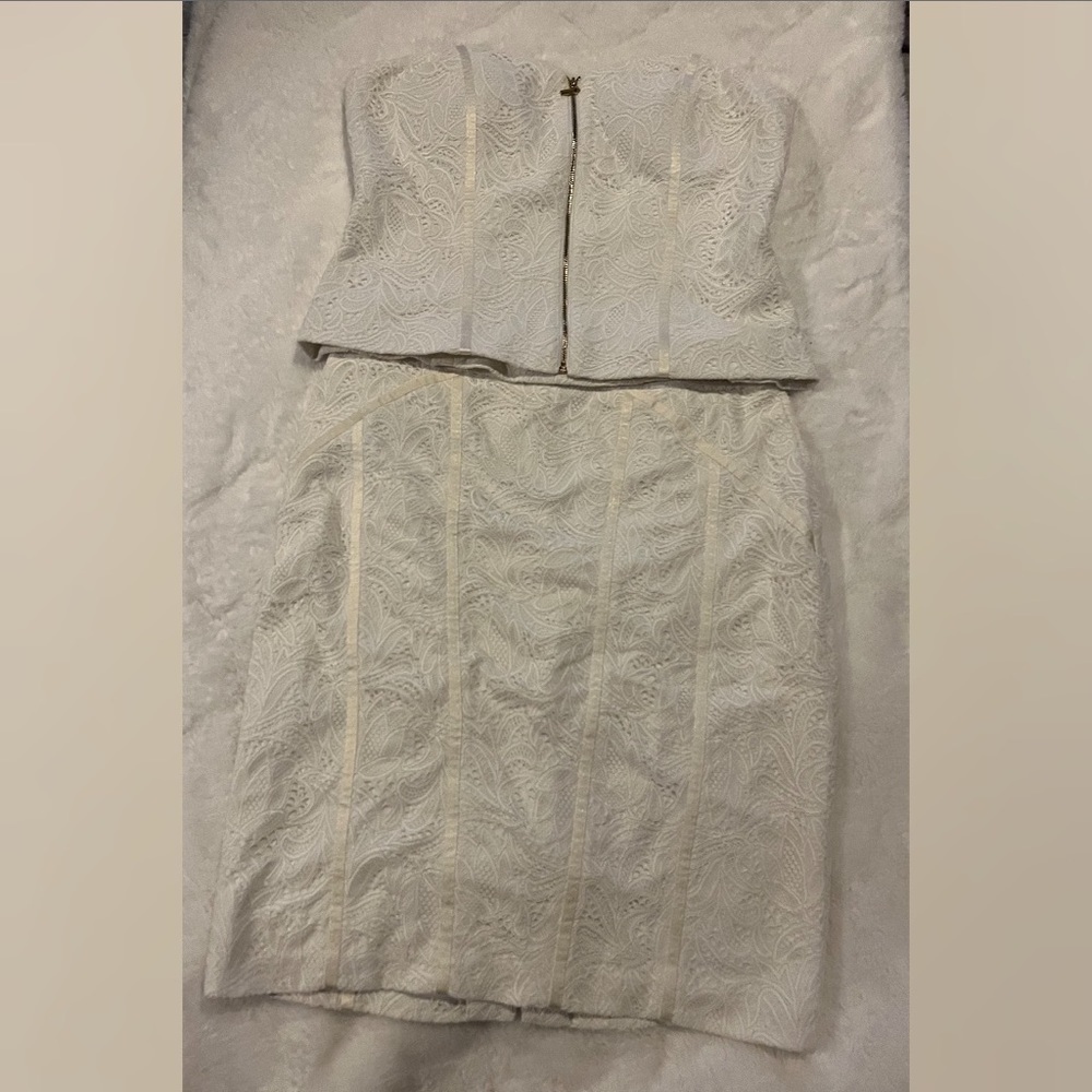 Cache Beige Lace Skirt Set